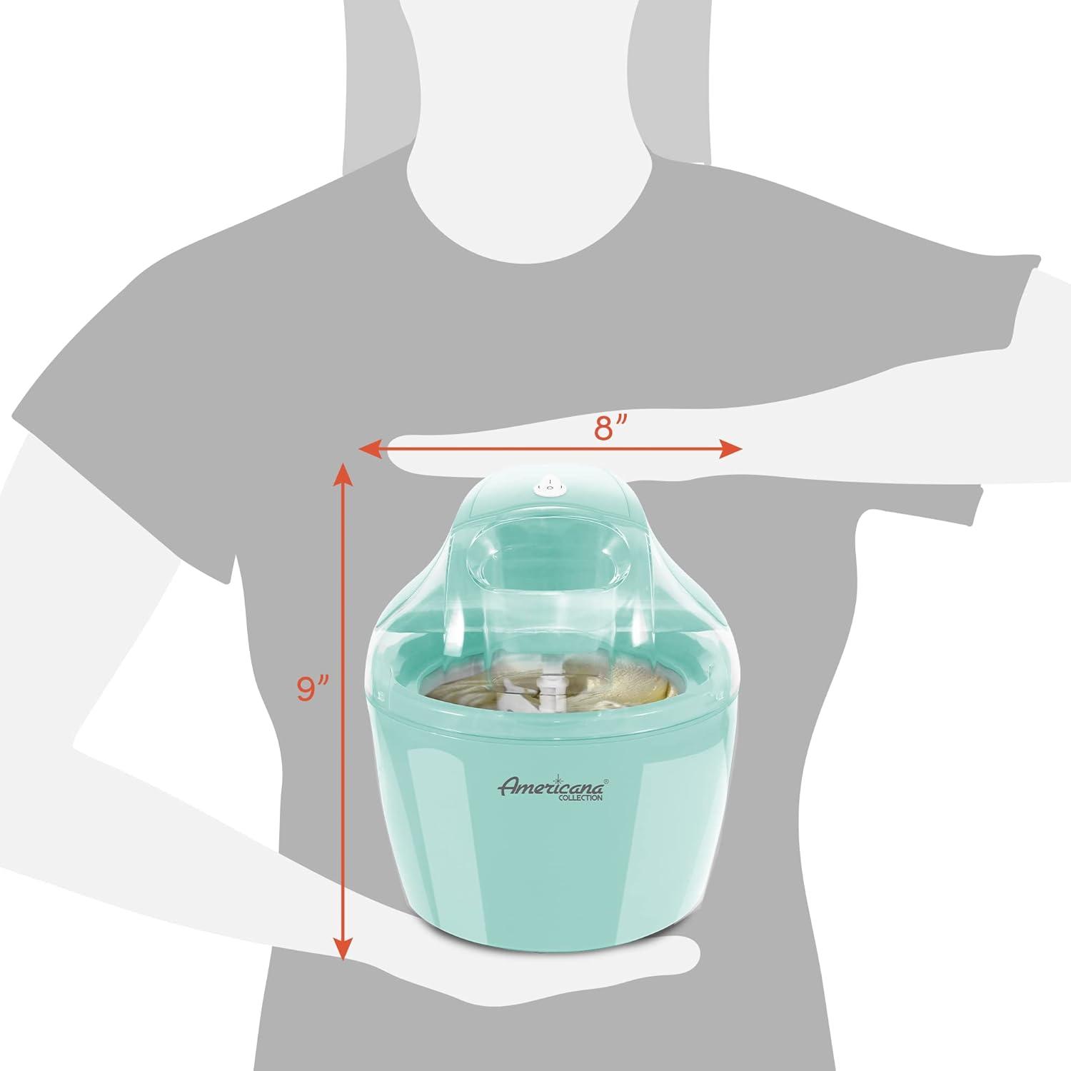 image:imageAmericana Collection Elite EIM1432M 15 Quart Automatic Easy Homemade Electric Ice Cream Maker Frozen Yogurt Sorbet Gelato Treat with Recipes Mint15 Quart