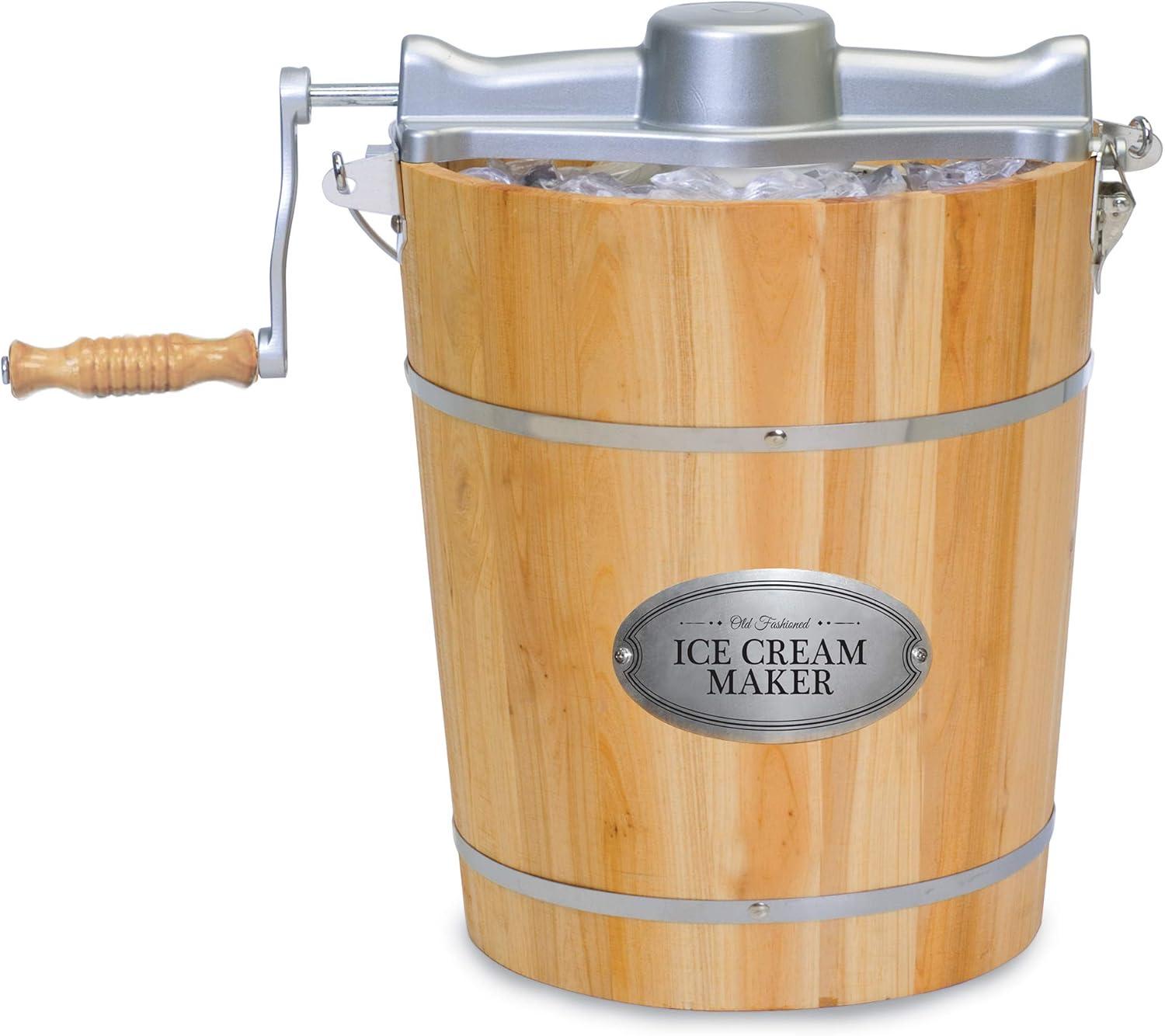 image:imageAmericana EIM1400R 15 Qt Freezer Bowl Automatic Easy Homemade Electric Ice Cream Maker Ingredient Chute OnOff Switch No Salt Needed Creamy Ice Cream Gelato Frozen Yogurt Sorbet Recipe BookPine