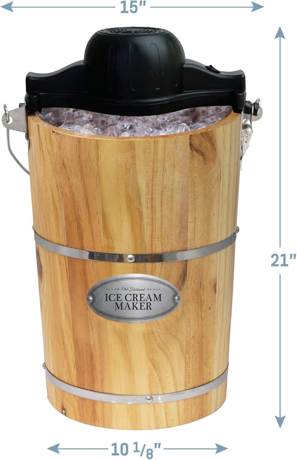 image:imageAmericana EIM1400R 15 Qt Freezer Bowl Automatic Easy Homemade Electric Ice Cream Maker Ingredient Chute OnOff Switch No Salt Needed Creamy Ice Cream Gelato Frozen Yogurt Sorbet Recipe BookPine