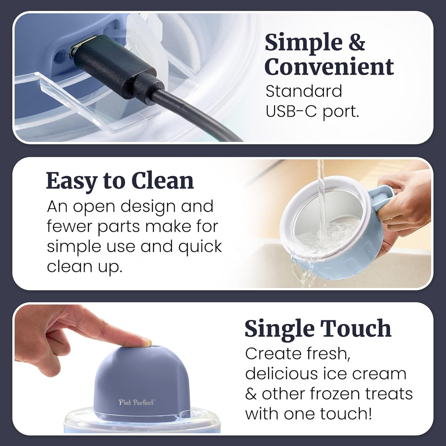 image:imageElite Gourmet 4Qt Electric Ice Cream Maker EIM350X Delicious Homemade Ice Cream Gelato Sorbet Frozen Yogurt 4Qt Aluminum Freezing Cannister Durable Plastic Ice Bucket Powerful 50W Periwinkle1 Pint