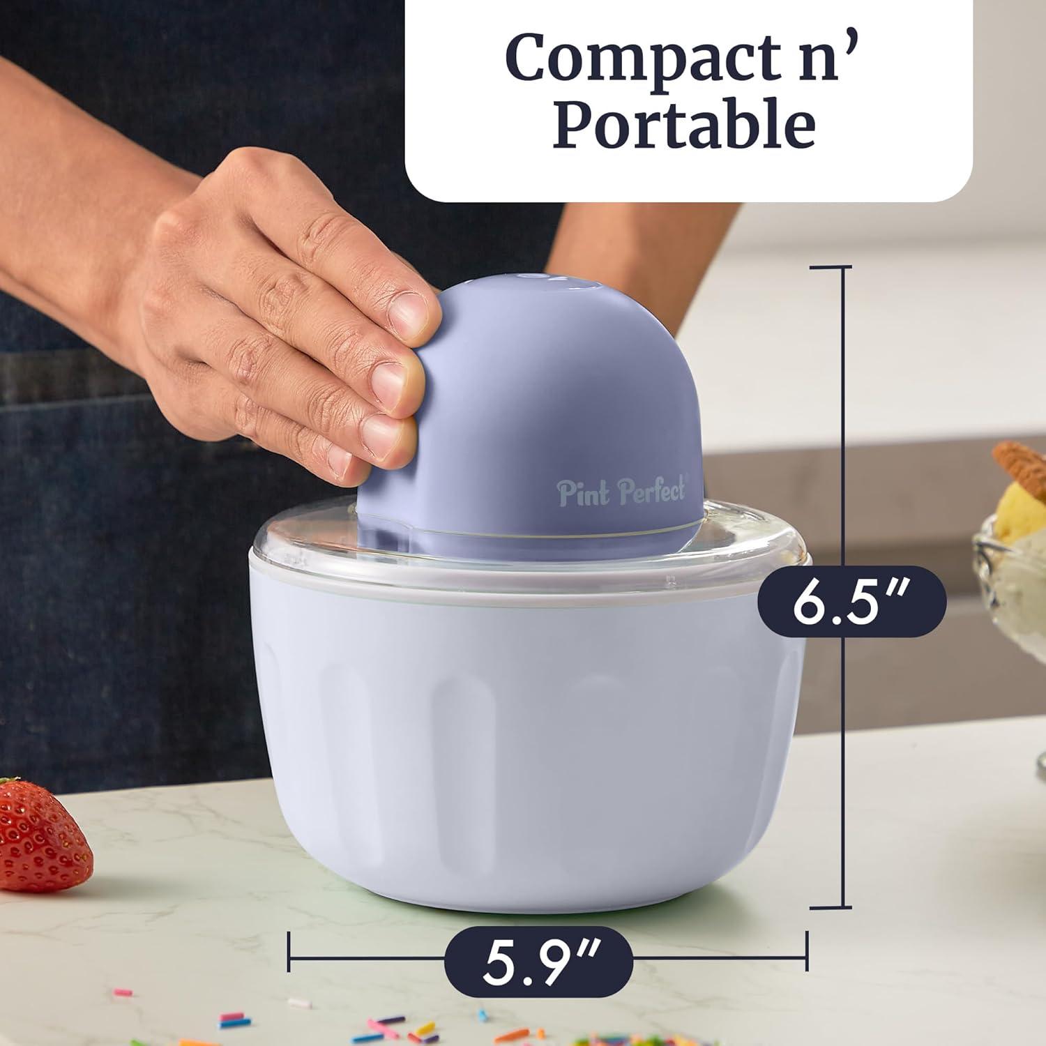 image:imageElite Gourmet 4Qt Electric Ice Cream Maker EIM350X Delicious Homemade Ice Cream Gelato Sorbet Frozen Yogurt 4Qt Aluminum Freezing Cannister Durable Plastic Ice Bucket Powerful 50W Periwinkle1 Pint