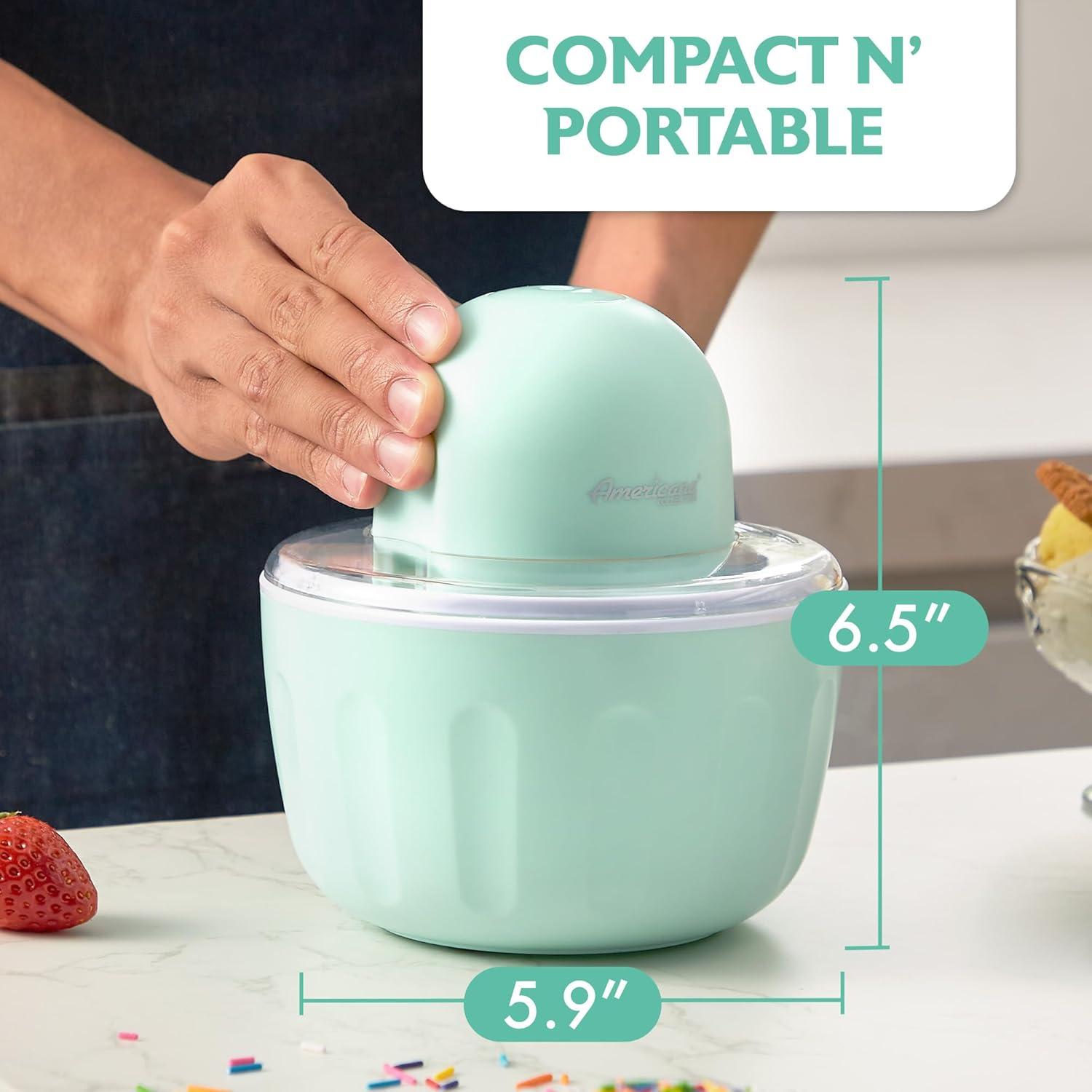 image:imageElite Gourmet Americana Collection Elite EIM520M 1 Quart Automatic Easy Homemade Electric Ice Cream Maker Frozen Yogurt Sorbet Gelato Treat with Recipes MintMint