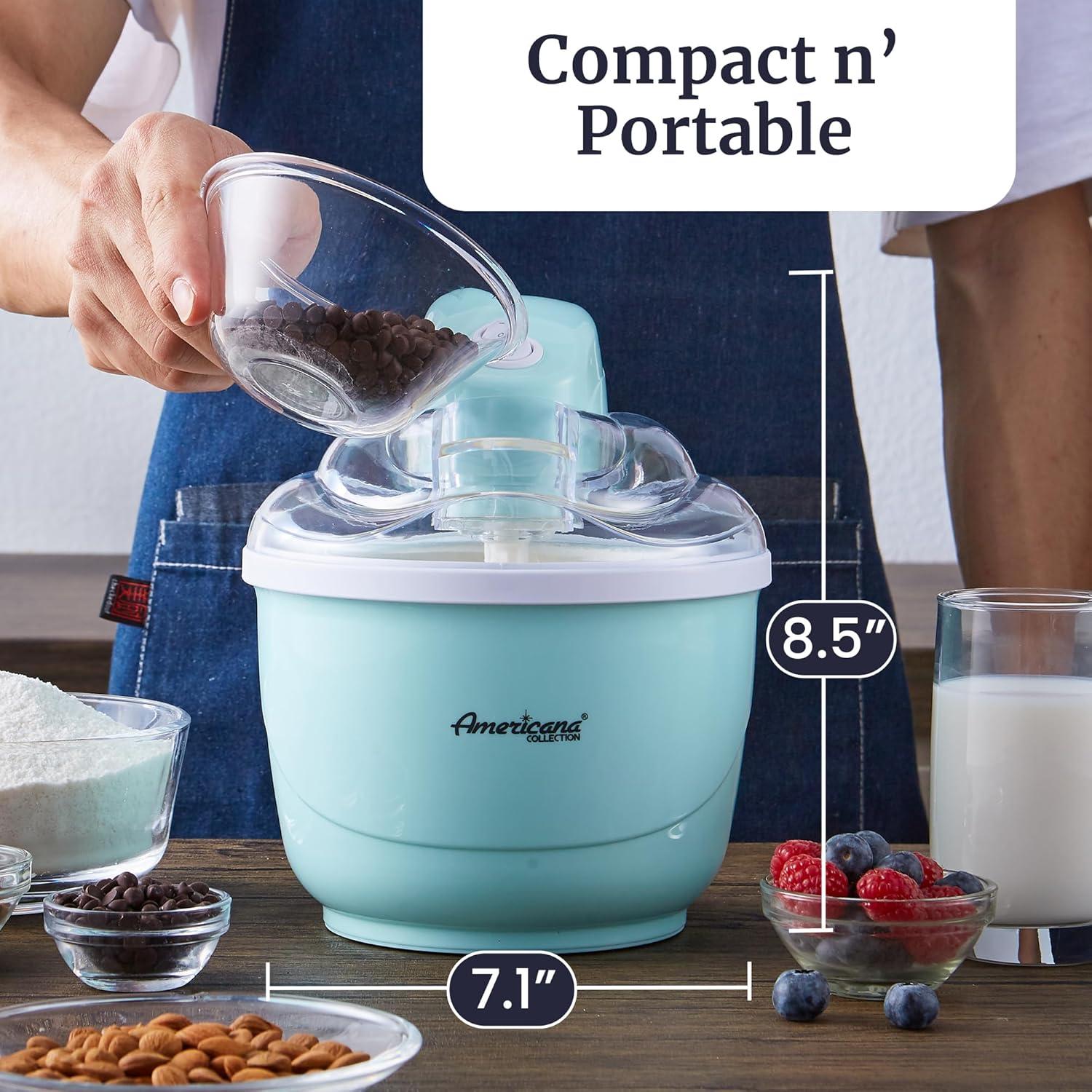 image:imageElite Gourmet Americana Collection Elite EIM520M 1 Quart Automatic Easy Homemade Electric Ice Cream Maker Frozen Yogurt Sorbet Gelato Treat with Recipes MintSpearmint
