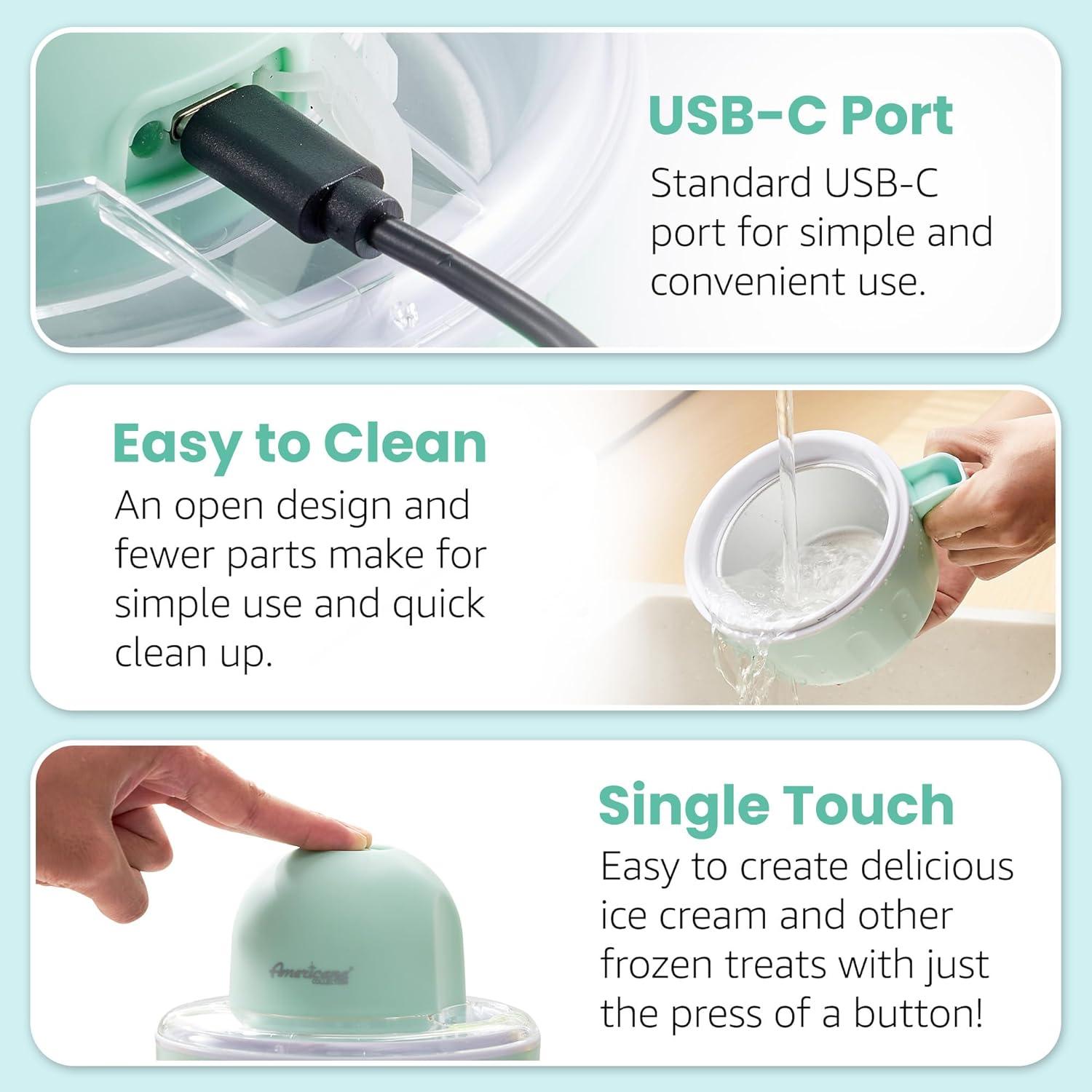 image:imageElite Gourmet Americana Collection Elite EIM520M 1 Quart Automatic Easy Homemade Electric Ice Cream Maker Frozen Yogurt Sorbet Gelato Treat with Recipes MintMint