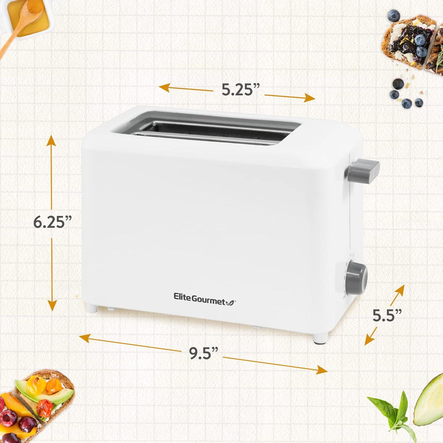 image:imageElite Gourmet ECT1027 Cool Touch Toaster 7 Toast Settings Cancel Functions Slide Out Crumb Tray Extra Wide 15 Slots for Bagels Waffles Specialty Breads Puff Pastry Snacks White2 Slice Pack of 8