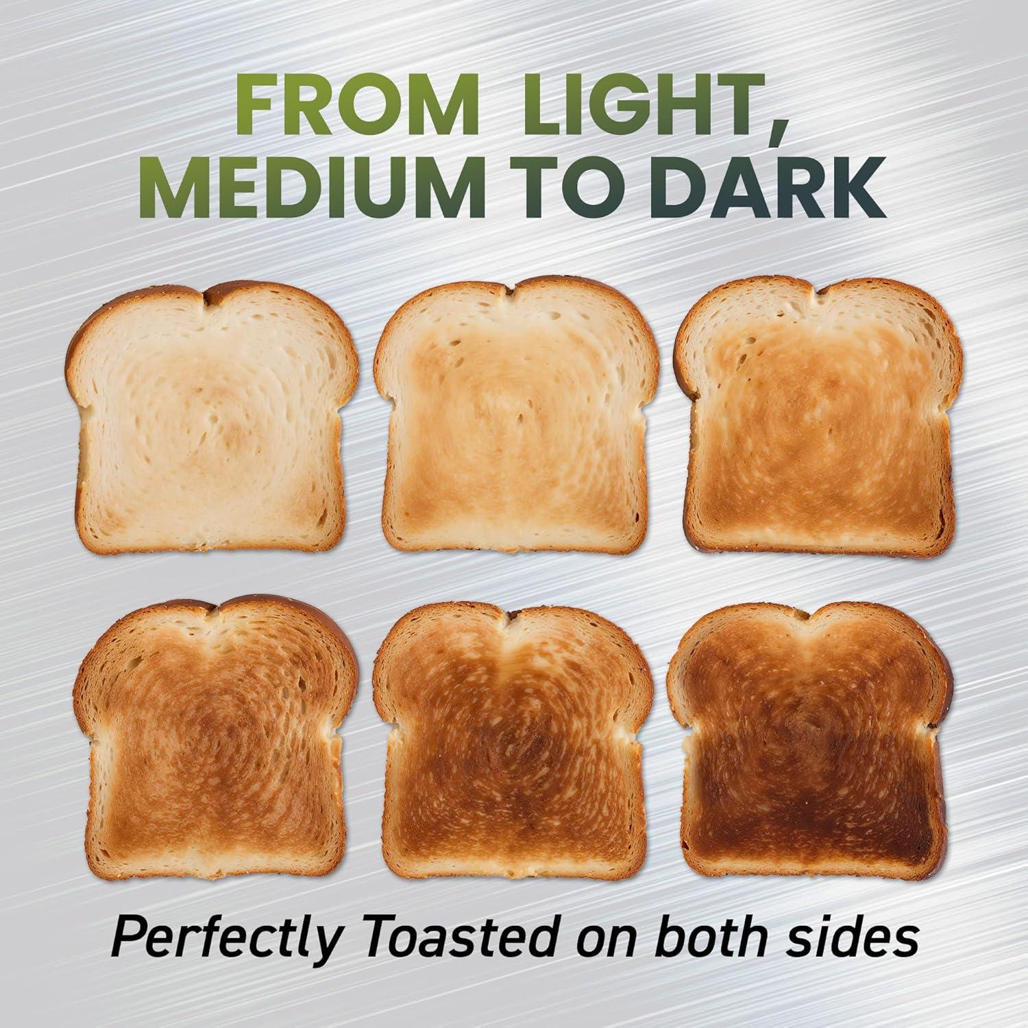 image:imageElite Gourmet ECT3401 Long Slot 4 Slice Toaster 15 Slot Width 6 Toast Shade Settings Reheat Defrost amp Cancel Functions Extra Large Slots for Bagels Waffles Artisan Breads Stainless Steel
