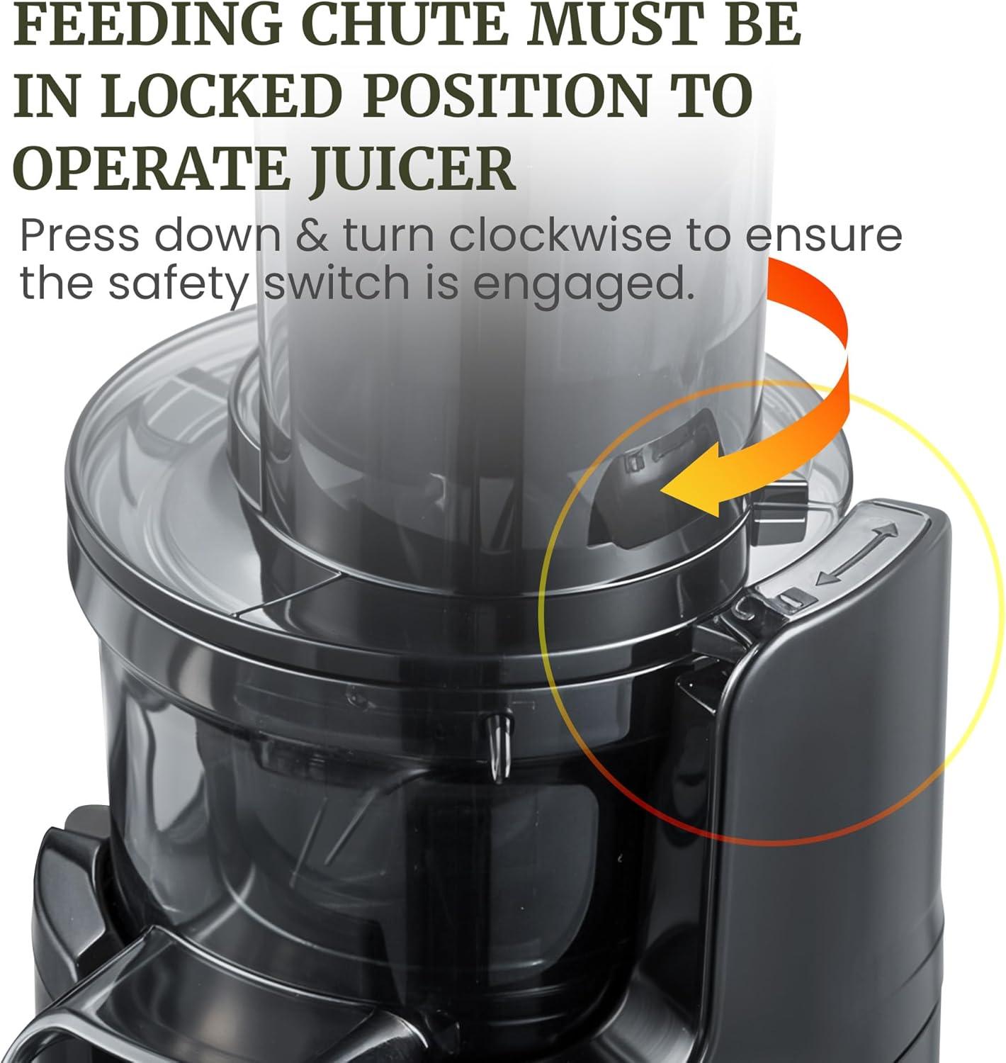 image:imageElite Gourmet EJX600 Mini Compact Small SpaceSaving Masticating Slow Juicer Cold Press Juice Extractor Nutrient and Vitamin Dense BPAFree Tritan Easy to Clean 16 oz Juice Cup Charcoal Grey