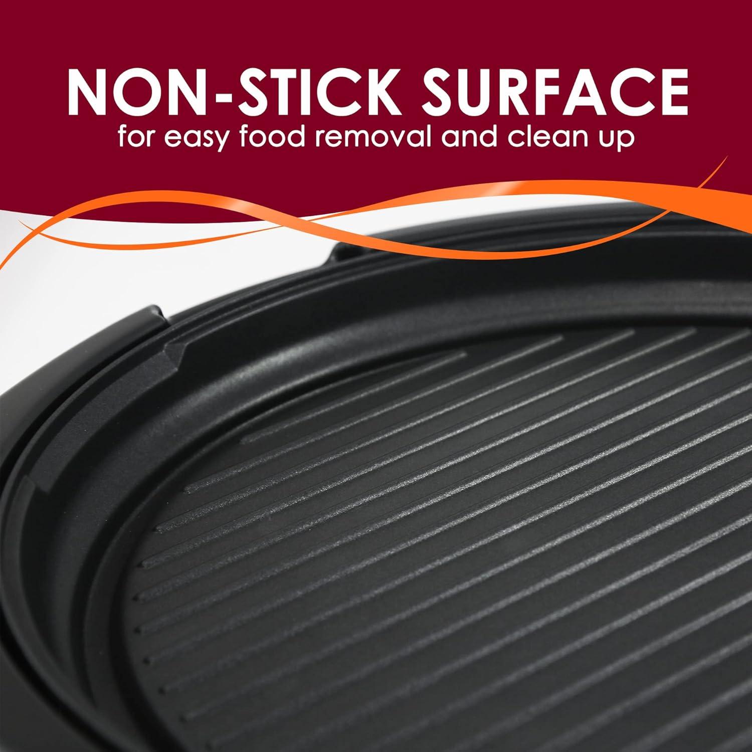 image:imageElite Gourmet EMG980B Smokeless Electric Tabletop Grill Nonstick 6Serving Dishwasher Safe Removable Grilling Plate Grill Indoor Tempered Glass Lid Adjustable Temperature 14 Black14