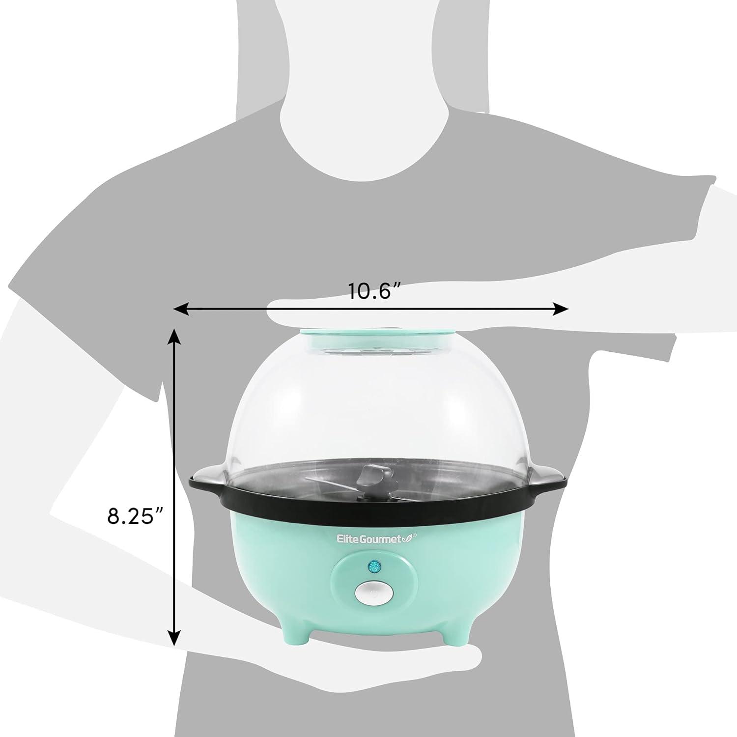 image:imageElite Gourmet EPM330R Automatic Stirring 12cup Popcorn Maker Popper Hot Oil Popcorn Machine wMeasuring Cap amp Builtin Reversible Serving Bowl Great for Home Party Kids Safety ETL Approved RedMint