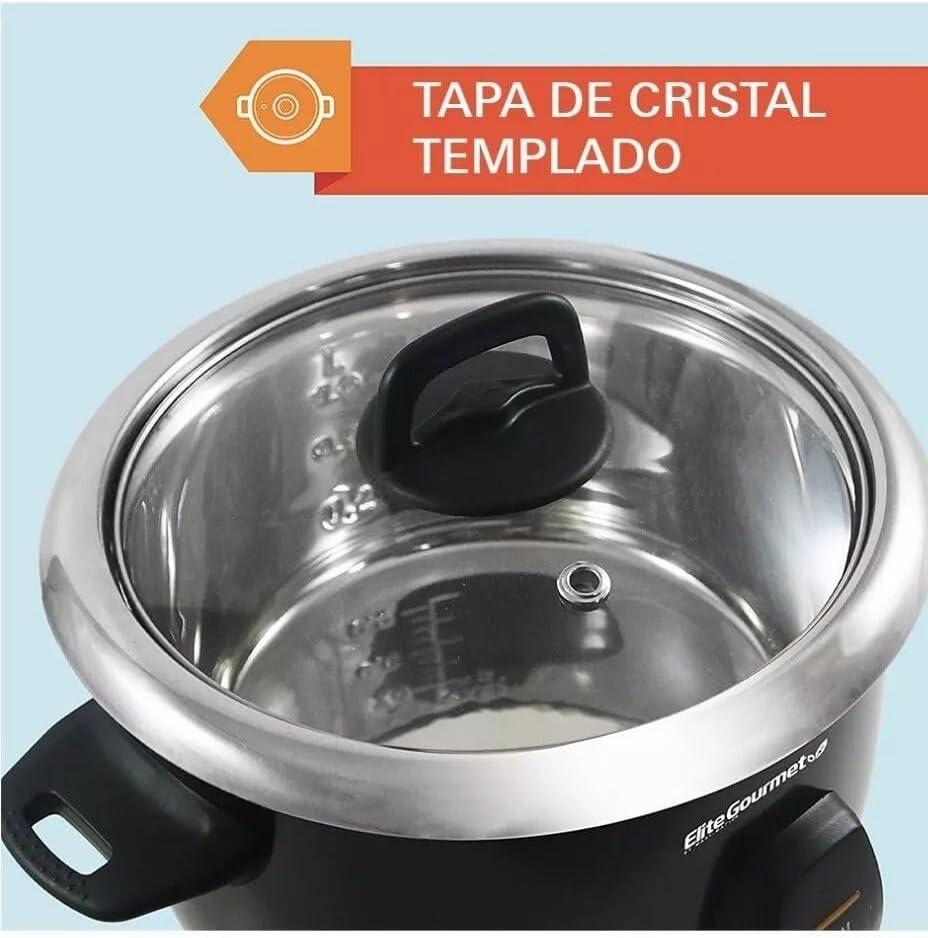 image:imageElite Gourmet ERC2010B Electric Rice Cooker with Stainless Steel Inner Pot Makes Soups Stews Porridges Grains and Cereals 10 cups cooked 5 Cups uncooked Black10 Cups Cooked