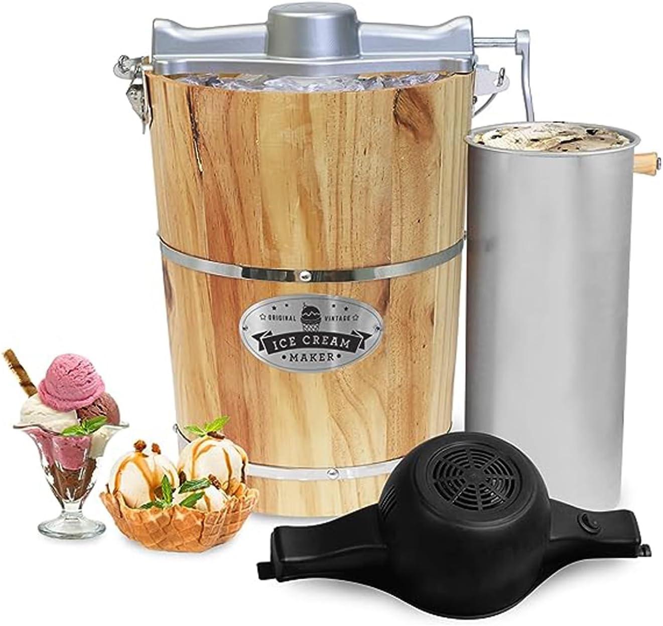 image:imageMaxiMatic EIM520 Automatic Easy Homemade Electric Maker Ingredient Chute OnOff Switch No Salt Needed Creamy Ice Cream Gelato Frozen Yogurt or Sorbet 1 Quart BluePine