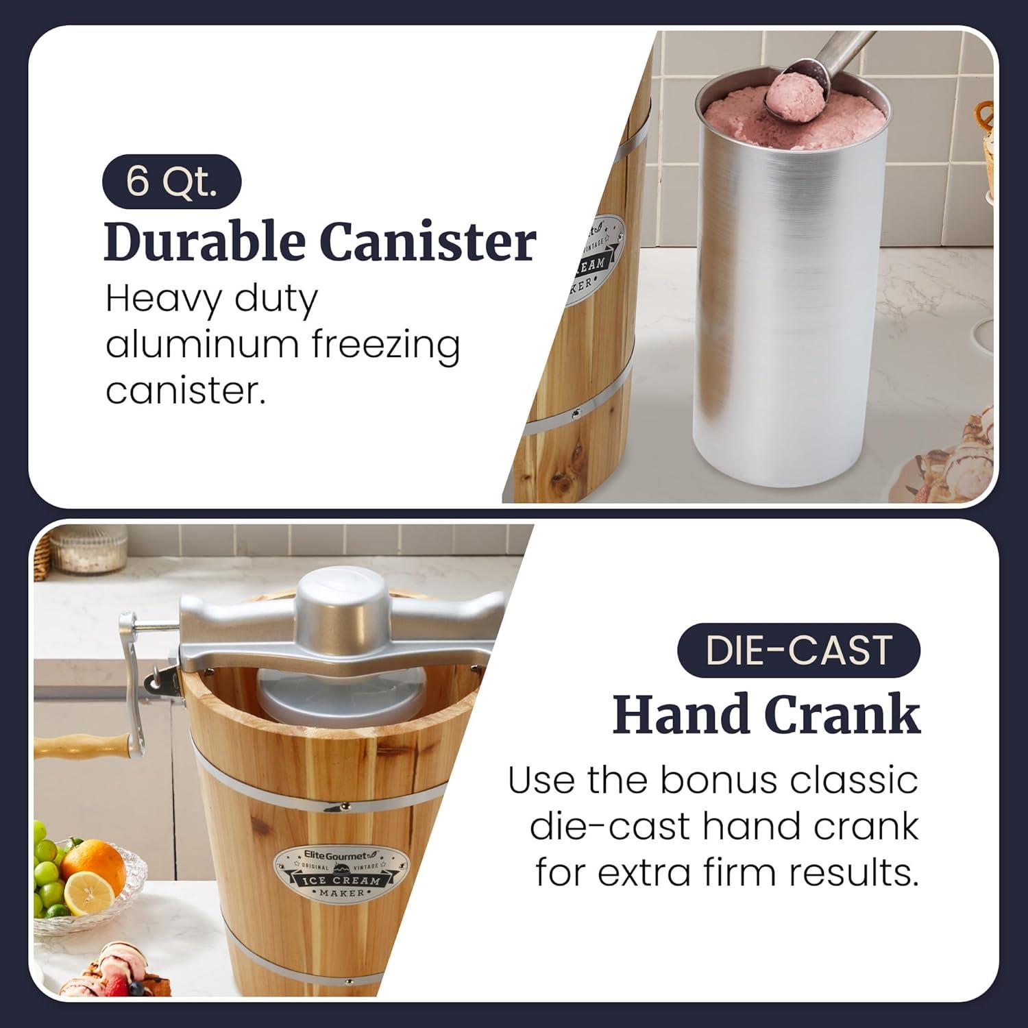 image:imageMaxiMatic EIM520 Automatic Easy Homemade Electric Maker Ingredient Chute OnOff Switch No Salt Needed Creamy Ice Cream Gelato Frozen Yogurt or Sorbet 1 Quart BluePine