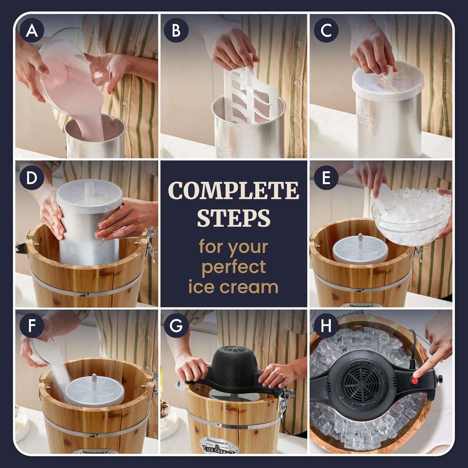 image:imageMaxiMatic EIM520 Automatic Easy Homemade Electric Maker Ingredient Chute OnOff Switch No Salt Needed Creamy Ice Cream Gelato Frozen Yogurt or Sorbet 1 Quart BluePine