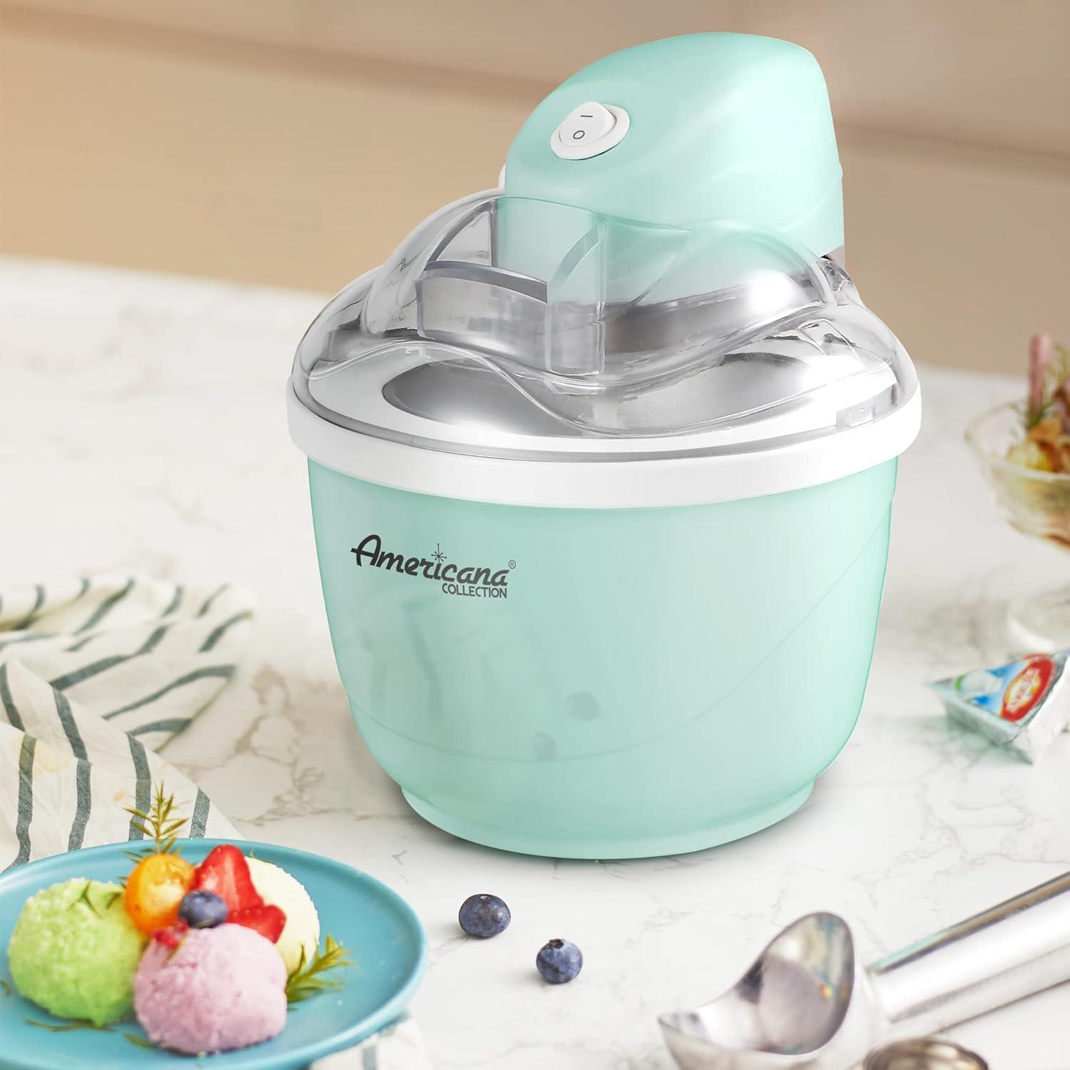 image:imageMaxiMatic EIM520 Automatic Easy Homemade Electric Maker Ingredient Chute OnOff Switch No Salt Needed Creamy Ice Cream Gelato Frozen Yogurt or Sorbet 1 Quart BlueSpearmint