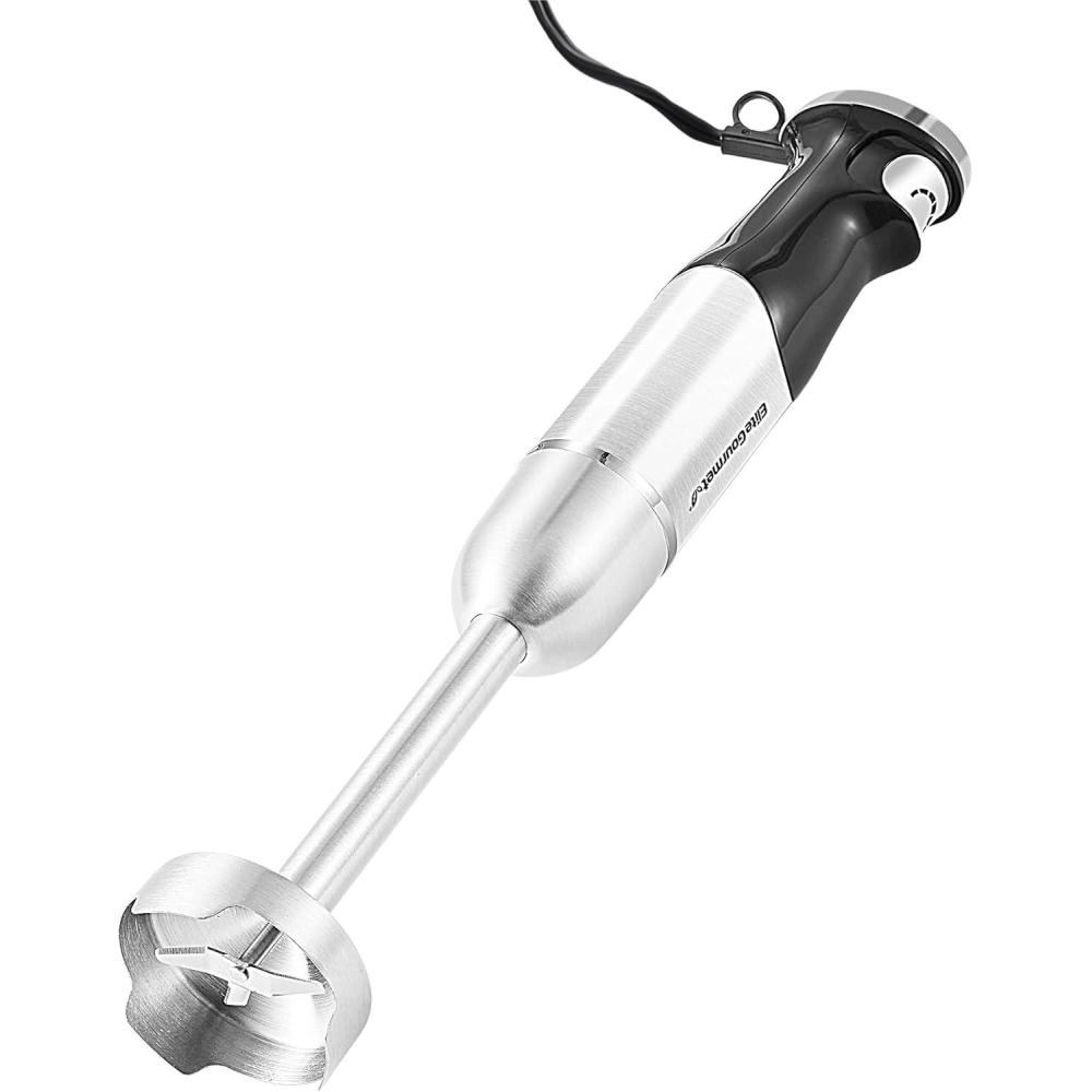 image:imageElite Gourmet EHB1062 Variable Stepless Speed Immersion Hand Blender 500 Watts with Turbo Stainless Steel Blades Pressure Controlled Stick Mixer Sauces Soup Smoothies Baby Food Stainless SteelStainless Steel Black