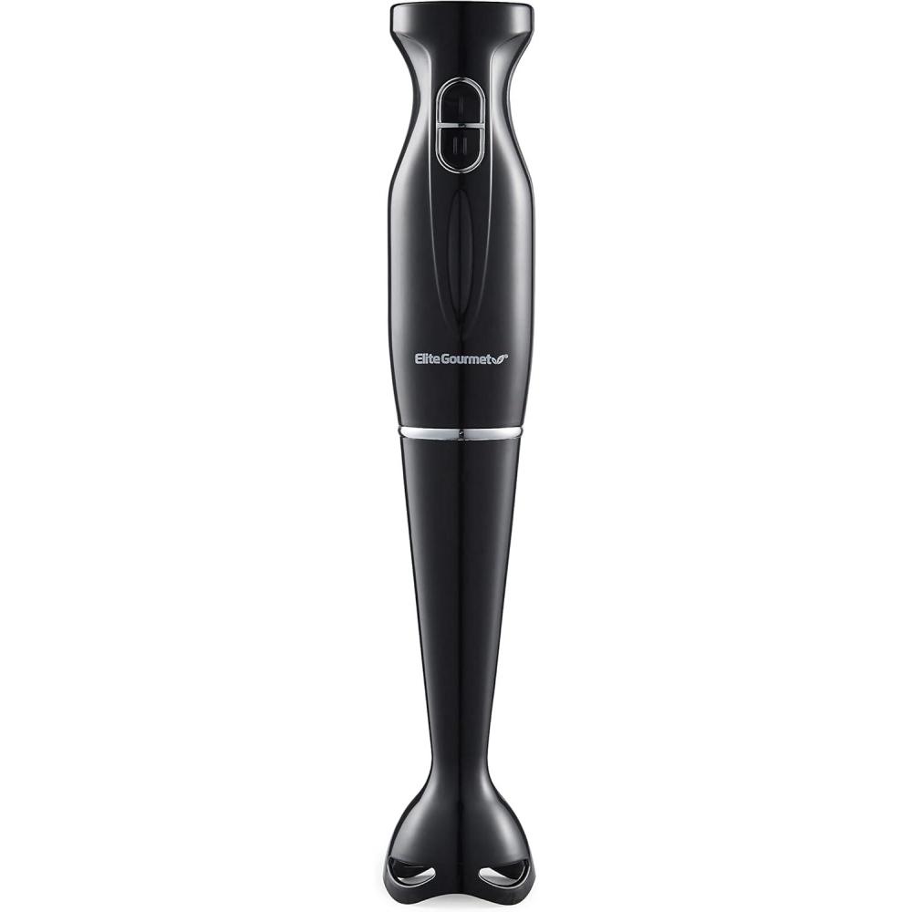 image:imageElite Gourmet EHB1062 Variable Stepless Speed Immersion Hand Blender 500 Watts with Turbo Stainless Steel Blades Pressure Controlled Stick Mixer Sauces Soup Smoothies Baby Food Stainless SteelBlack
