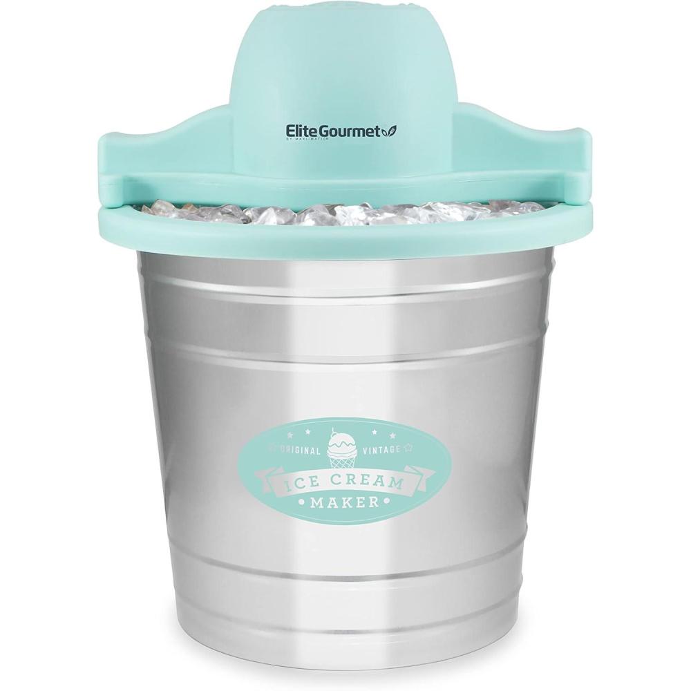 image:imageElite Gourmet MaxiMatic EIM924L 4 quart Old Fashioned Electric Ice Cream Maker Pine BucketMint
