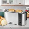 Elite Gourmet 2-Slice Toaster with Digital Countdown, Extra-Wide Slots for Bagels & Thick Bread, One-Touch Presets, Stainless Steel, Defrost/Reheat/Cancel(Black/Stainless Steel)