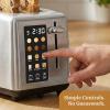 Elite Gourmet 2-Slice Toaster with Digital Countdown, Extra-Wide Slots for Bagels & Thick Bread, One-Touch Presets, Stainless Steel, Defrost/Reheat/Cancel(Gloss Black)