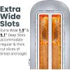 Elite Gourmet 2-Slice Toaster with Digital Countdown, Extra-Wide Slots for Bagels & Thick Bread, One-Touch Presets, Stainless Steel, Defrost/Reheat/Cancel(Stainless Steel)