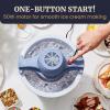 Elite Gourmet 4Qt Electric Ice Cream Maker EIM350X Delicious Homemade Ice Cream, Gelato, Sorbet, Frozen Yogurt, 4Qt Aluminum Freezing Cannister, Durable Plastic Ice Bucket, Powerful 50W, Periwinkle(4 Quart)