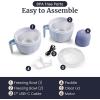 Elite Gourmet 4Qt Electric Ice Cream Maker EIM350X Delicious Homemade Ice Cream, Gelato, Sorbet, Frozen Yogurt, 4Qt Aluminum Freezing Cannister, Durable Plastic Ice Bucket, Powerful 50W, Periwinkle(1 Pint)