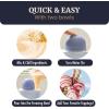 Elite Gourmet 4Qt Electric Ice Cream Maker EIM350X Delicious Homemade Ice Cream, Gelato, Sorbet, Frozen Yogurt, 4Qt Aluminum Freezing Cannister, Durable Plastic Ice Bucket, Powerful 50W, Periwinkle(1 Pint)