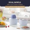 Elite Gourmet 4Qt Electric Ice Cream Maker EIM350X Delicious Homemade Ice Cream, Gelato, Sorbet, Frozen Yogurt, 4Qt Aluminum Freezing Cannister, Durable Plastic Ice Bucket, Powerful 50W, Periwinkle(1 Pint)
