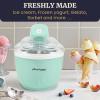 Elite Gourmet Americana Collection Elite EIM520M 1 Quart Automatic Easy Homemade Electric Ice Cream Maker, Frozen Yogurt, Sorbet, Gelato Treat, with Recipes, Mint(Spearmint)
