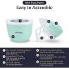 Elite Gourmet Americana Collection Elite EIM520M 1 Quart Automatic Easy Homemade Electric Ice Cream Maker, Frozen Yogurt, Sorbet, Gelato Treat, with Recipes, Mint(Spearmint)