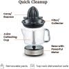 Elite Gourmet BPA-Free 40-Watt Electric Citrus Juicer, Compact, Large Volume, Pulp Control, Oranges, Lemons, Limes, Grapefruits with Easy Pour Spout, 24oz, Black/Stainless Steel