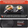 Elite Gourmet Countertop Electric Burner, 1000W Cast Iron Hot Plate, 7 Heat Settings, Portable Cooktop for RV, Dorm, Office & Small Kitchens, Road-Ready & Compact(Double (Pack of 3))