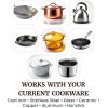 Elite Gourmet Countertop Electric Burner, 1000W Cast Iron Hot Plate, 7 Heat Settings, Portable Cooktop for RV, Dorm, Office & Small Kitchens, Road-Ready & Compact(Black)