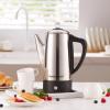 Elite Gourmet EC812 Electric 12-Cup Coffee Percolator with Keep Warm, Clear Brew Progress Knob Cool-Touch Handle Cord-less Serve, Stainless Steel(12-Cup (Pack of 4))