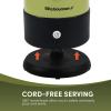 Elite Gourmet EC812G Vintage 50’s Electric Coffee Percolator Clear Brew Progress Knob Cool-Touch Handle Cord-less Serve, 12-Cup, Retro Green(Retro Green)