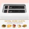 Elite Gourmet ECT-1027 Cool Touch Toaster, 7 Toast Settings Cancel Functions, Slide Out Crumb Tray, Extra Wide 1.5″ Slots for Bagels Waffles Specialty Breads, Puff Pastry, Snacks, White(2 Slice (Pack of 8))