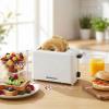Elite Gourmet ECT-1027 Cool Touch Toaster, 7 Toast Settings Cancel Functions, Slide Out Crumb Tray, Extra Wide 1.5″ Slots for Bagels Waffles Specialty Breads, Puff Pastry, Snacks, White(2 Slice)