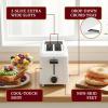 Elite Gourmet ECT-1027 Cool Touch Toaster, 7 Toast Settings Cancel Functions, Slide Out Crumb Tray, Extra Wide 1.5″ Slots for Bagels Waffles Specialty Breads, Puff Pastry, Snacks, White(2 Slice)