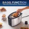 Elite Gourmet ECT2428 Extra Wide 1.25” Slot 2-Slice Toaster, Cancel, Defrost and Bagel Functions, 6 Toast Settings, Slide-Out Crumb Tray, Stainless Steel(2 Slice)