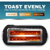 Elite Gourmet ECT2428 Extra Wide 1.25” Slot 2-Slice Toaster, Cancel, Defrost and Bagel Functions, 6 Toast Settings, Slide-Out Crumb Tray, Stainless Steel(4 Slice)