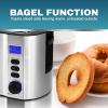 Elite Gourmet ECT2428 Extra Wide 1.25” Slot 2-Slice Toaster, Cancel, Defrost and Bagel Functions, 6 Toast Settings, Slide-Out Crumb Tray, Stainless Steel(4 Slice)