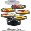 Elite Gourmet EFD319DKG Food Dehydrator, 5 BPA-Free 11.4″ Trays Adjustable Temperature Controls, Jerky, Herbs, Fruit, Veggies, Dried Snacks, Black and Grey(5 Plastic Trays)