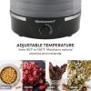 Elite Gourmet EFD319DKG Food Dehydrator, 5 BPA-Free 11.4″ Trays Adjustable Temperature Controls, Jerky, Herbs, Fruit, Veggies, Dried Snacks, Black and Grey(5 Plastic Trays)