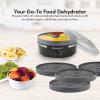 Elite Gourmet EFD319DKG Food Dehydrator, 5 BPA-Free 11.4″ Trays Adjustable Temperature Controls, Jerky, Herbs, Fruit, Veggies, Dried Snacks, Black and Grey(5 Plastic Trays)