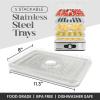 Elite Gourmet EFD319DKG Food Dehydrator, 5 BPA-Free 11.4″ Trays Adjustable Temperature Controls, Jerky, Herbs, Fruit, Veggies, Dried Snacks, Black and Grey(5 Stainless Steel Trays)