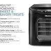 Elite Gourmet EFD319DKG Food Dehydrator, 5 BPA-Free 11.4″ Trays Adjustable Temperature Controls, Jerky, Herbs, Fruit, Veggies, Dried Snacks, Black and Grey(6 Stainless Steel Trays)