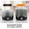 Elite Gourmet EFD770WD Digital Food Dehydrator with 5×12.5” BPA Free Trays, Adjustable 48-hr Timer and Temperature from 95~158F, Jerky, Herbs, Fruit, Veggies, Dried Snacks, White(Black)