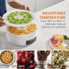 Elite Gourmet EFD770WD Digital Food Dehydrator with 5×12.5” BPA Free Trays, Adjustable 48-hr Timer and Temperature from 95~158F, Jerky, Herbs, Fruit, Veggies, Dried Snacks, White(White)