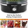 Elite Gourmet EFD770WD Digital Food Dehydrator with 5×12.5” BPA Free Trays, Adjustable 48-hr Timer and Temperature from 95~158F, Jerky, Herbs, Fruit, Veggies, Dried Snacks, White(Black)