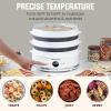 Elite Gourmet EFD770WD Digital Food Dehydrator with 5×12.5” BPA Free Trays, Adjustable 48-hr Timer and Temperature from 95~158F, Jerky, Herbs, Fruit, Veggies, Dried Snacks, White(White and Gray)